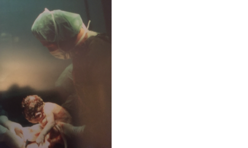 Birth photograph from the practice archive